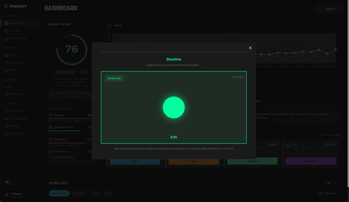 PFTT Interface Screenshot